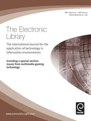 cover image of The Electronic Library, Volume 23, Issue 5